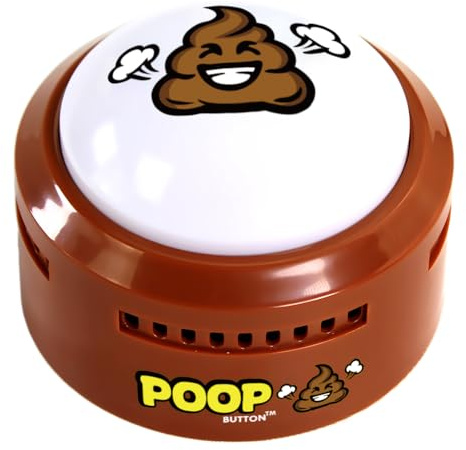 Talkie Toys Products Poop Button - Lights Up and Plays 20 Funny Fart Sounds - Fun Prank & Gag Gift - Funny Gift & Stocking Stuffer