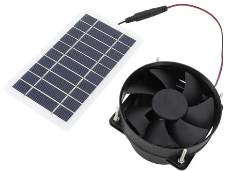 Leapiture 10 W Solarpanel-Lüfter, Silizium-Solar-Lüfter-Set, solarbetriebenes Lüfter-Set, Camping-Solarpanel-Lüfter, solarbetriebener Abluftventilator, Solar-Abluftventilator-Set