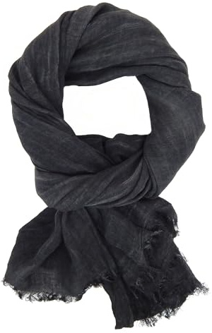 Ella Jonte breiter Herrenschal in 3 Farben Schal blau beige oder grau anthrazit