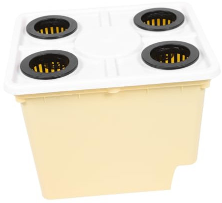 OFFSCH Per Coltivazione Senza Suolo per Frutta Cesti Idroponici Cesti per La Crescita delle Piante Cesti per Piantagione in Plastica Gialli A 4 Fori