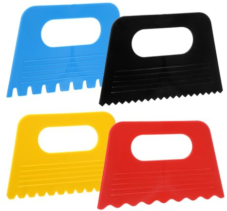 4 st plastfärgskrapverktyg, texturerade konsttillbehörssats, gipsverktyg för textur konst på duk putty akryl gips konst keramik skrapverktyg