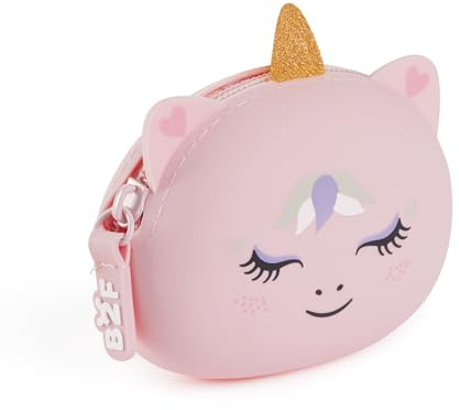Back2Fun - Monedero Infantil de Silicona Suave con Cremallera, Unicornio
