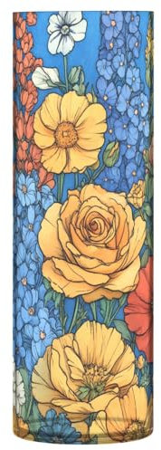 Kunststoffvase im Bauernhaus-Stil, dekorativ, ästhetisch, transparent, Hurricane-Vasen für Esstisch, Tafelaufsätze, Büro, Blumen, Rose, Rittersporn, Rosenblau
