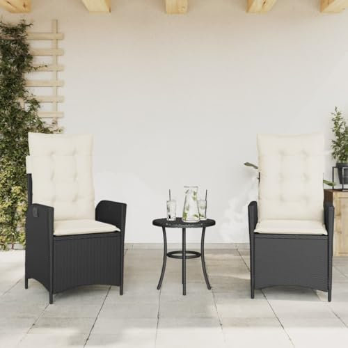 Festnight 2er Set Gartenstuhl Hochlehner Verstellbar Rattan Sessel Stuhl Garten Balkon Stühle Gartensessel Wetterfest Gartenmöbel Rattansessel Balkonmöbel Loungemöbel Terassenmöbel