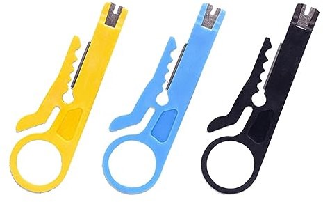 Asyduey Pelacables PortáTil de 3 Piezas, Pelacables PequeñO, Pelacable, Pelacable, Pelacable con Cuchillo Amarillo PequeñO.