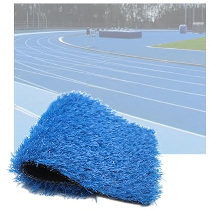 ZGHQHCDRH Césped Artificial Suave de Primera Calidad para jardín, Alfombra Reversible con Reverso de Goma, Anti-Quemaduras, para Patio y terraza, 35 mm de Grosor, Color Azul, 2 m x 15 m