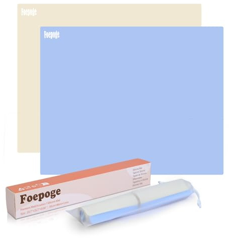 Foepoge Silikon Malunterlage für Kinder: 50 x 40cm Antihaft Silikonmatte | 2 Stück für Epoxidharz Handwerk/Malen/Knet - Abwaschbar Bastelunterlage groß Bastelmatte für Tisch/Silikon Platzset /Foepoge