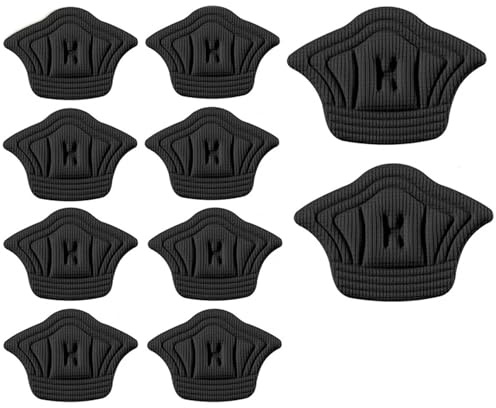 5 par innersulor för skor, lappklackdynor för sport, justerbar storlek, fot, innersula, skydd, baksida, klistermärke, sko för skor, för stora (svart-5 mm)