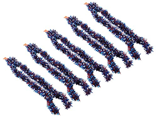 Patriotische Girlande, 5 Stück, 2m, Bunt, 4th of July Dekoration - Amerikanisches Thema, Leicht Zu Gestalten, Für Feiertage Und Partys