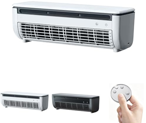 No Drilling Wall Air Conditioner, Kitchen Ductless Air Conditioner Fan with Remote Control, Ice Mist Cooling Fan Quiet Smart Quickly Cooling for Bedroom, Office and Desktop Use (White)