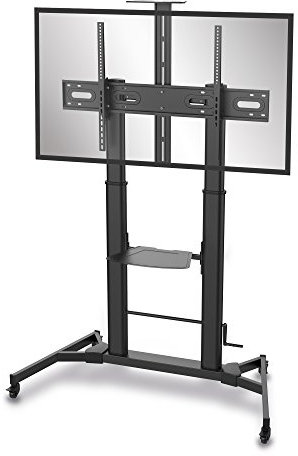 conecto® LM-FS03BT Professional TV-Ständer Standfuß für Flachbildschirm LCD LED Plasma höhenverstellbar 60-100 Zoll (152-254 cm, bis 100 kg Tragkraft) max. VESA 1000x600mm, Stahl, schwarz