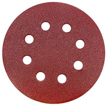 ALBOYI 50PCS Sanding Discs 5 Inch, 80 Grit Hook and Loop Sandpaper Pads with 8 Holes, Abrasive Discs for Random Orbital Sander, Durable Abrasive Discs for Wood Metal Preparation