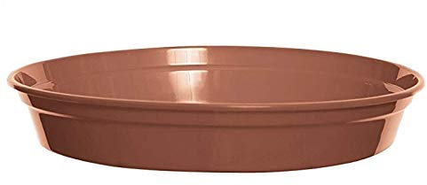 Whitefurze Plastic Plant Pot Saucer 24cm Terracotta Colour Water Dish For 10 Inch Plant Pot