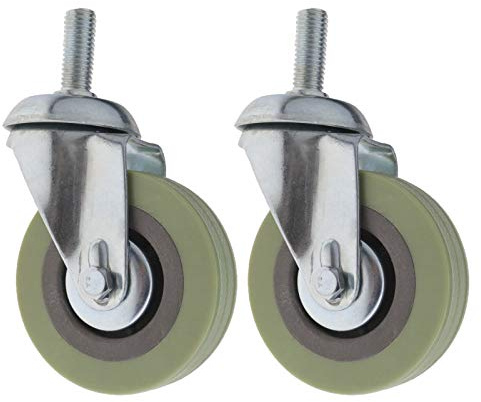 The Lord of the Tools 2 ruedas omnidireccionales universales para muebles con perno M12 de 30 mm para sillas, carretillas, estantes, 50 kg por rueda