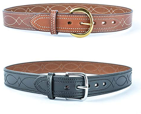 Bianchi® B12 Premium-Leder-Wendegürtel, 38 mm mit Chromeschnalle schwarz, Größe: 36 (91cm)