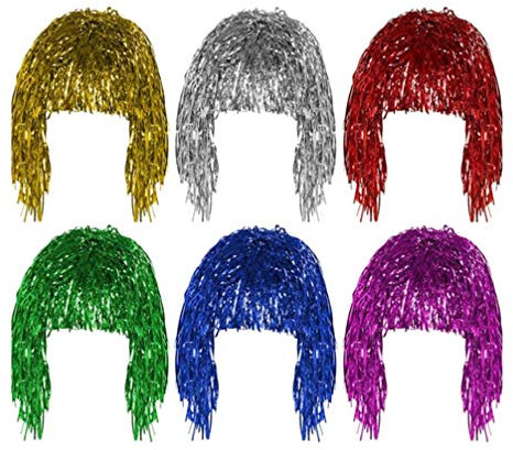 VANZACK Haarspange Buntes Perückenset Modeperücke Faserperücke Cosplay Leistung Täglich Haarschmuck 6 (Rot/ / /Blau/Lila/Grün) Party