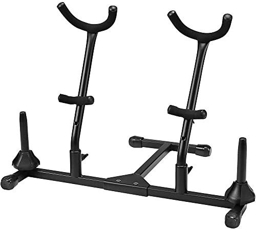 InnovationMedia Folding Alto and Tenor Double Sax Stand Double Flute/Double Clarinet Peg