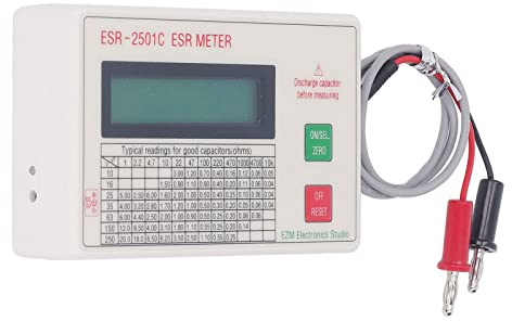 Tester per Condensatori, Misuratore di capacità del Display LCD Ad Alta Precisione Misuratore Portatile Leggero con Funzione di Spegnimento Intelligente, Facile Usare