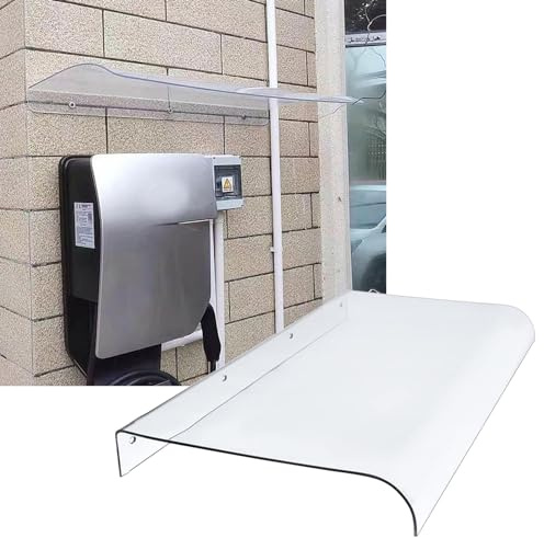Marquise de Porte d'entrée auvent de Porte 90cm 110cm 130cm 150cm 170cm 190cm 200cm Auvent extérieur Marquise en Polycarbonate Transparent (Size : 50x380cm)