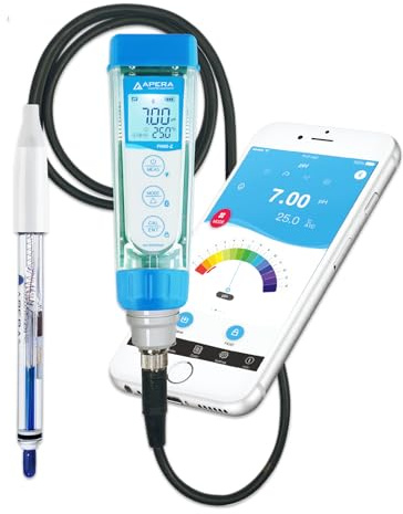 Apera Instruments PH60Z-HT pH-Messgerät-Set mit LabSen 865 | pH-/Temp.-Elektrode für Hochtemperatur- und/oder ätzende Wasserlösungen