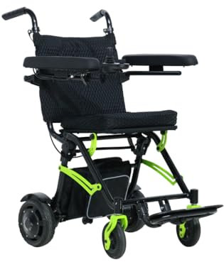 Elektrische Rollstühle Excel Smile - Elektrorollstuhl Faltbar Mit Lithium-Ionen Battery 10 Ah/24 V - Sitzbreite 38 cm Gewichtskapazität 100 kg (Joystick linke Seite)