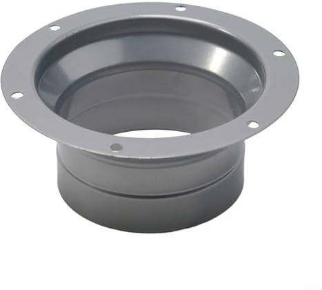 Sileduove Flangia da parete per aria condizionata e di ventilazione, flangia rotonda in alluminio, tubo di ventilazione dell'aria (75 mm)