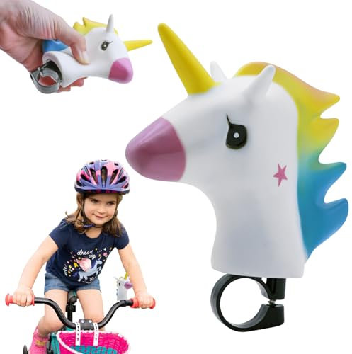GAROMIA Cykelklocka flickor pojkar cykelhorn barn cykel klocka barn klämma horn honk för barn (enhörning 4)