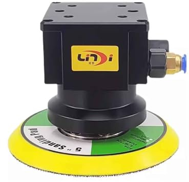 iDili Automated Robotic Arm 5 Inch Pneumatic Sander Poliser Air Grinder Eccentric Sandpaper Polishing Machine 10000RPM AT-2150ZD