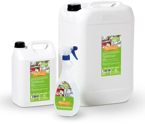 Sgrassante Universale Multiclean 2BM Detergente Smacchiante | Elimina Oli, Grassi, Macchie di Nicotina | Per Superfici Plastiche, Mattonelle, Legno e Gomma | Essenza di Lavanda | Bottiglia 1 Litro