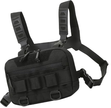 Ruhnjyg Chest Rig, Chest Bags, Shoulder Bags, Front Pack, Chest Rig Bags, Backpack TacticalPouch Bag, Running Phone Holder, Outdoor Streetwear Strap Vest, Chest Bags for Men Women