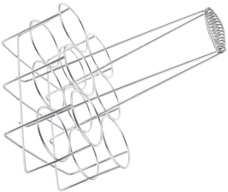 Amosfun Metal Beer Can Rack Beer Bottle Holder 6 Slots Tabletop Metal Can Organizer for Bar Restaurant Kitchen Countertop Use