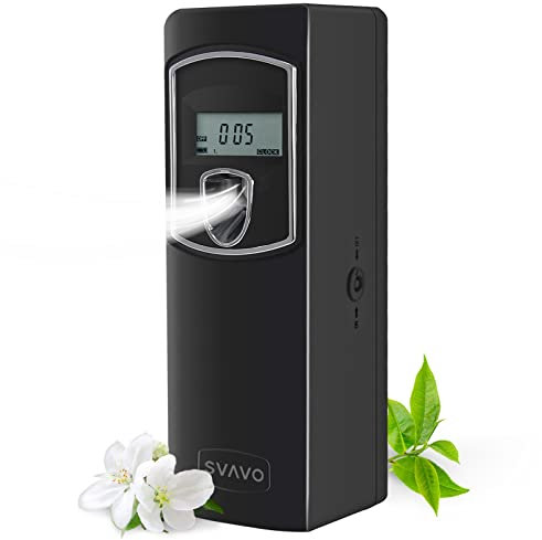 Automatic Air Freshener Spray Dispenser CIPSS, LCD Programmable Perfume Scent Dispenser - Wall Mounted/Free Standing Aerosol Sprays for Bedroom, Hotel, Office, Commercial Place, Black