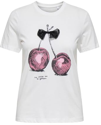 ONLY Onlnita Life Reg S/S Bow Top Box JRS, Cloud Dancer, L Femmes