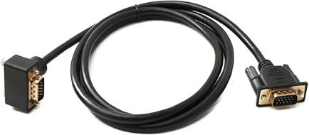 SYSTEM-S D Sub15 Kabel 150 cm HD VGA 15 Pin Stecker zu Stecker DB15 Winkel Up Angled Adapter