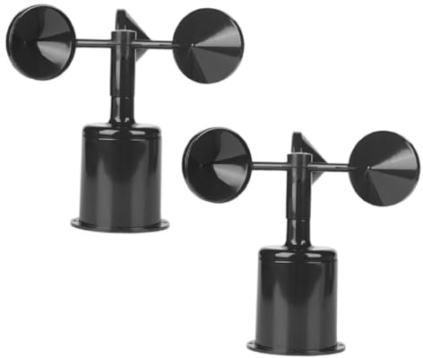 TOYANDONA 2pezzi Anemometro Guscio Indicatore Direzione Vento Parte Anemometro ABS Leggero Stabile Pratico Misurazione Vento Allevamento Navi Ambienti Protetti