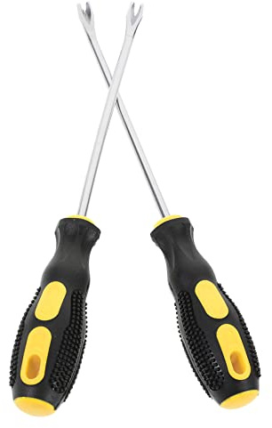 DECOMELODY Arrache-clou Et Extracteur De Clous 15 Cm En Acier Carbure Trempé Levier V-courbé Pour Artisans Et Tapissiers, Outil Manuel Pour Retrait D'agrafes Et Clous, Usage Intérieur Et Atelier