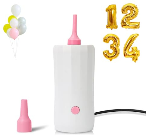 Kusamue ABS Balloon Pump Electric Air Pump for Long Balloon Inflator Blower Machine for Birthday Party Celebration Balloons Decorations for Twisty Animal Balloons(Pink)