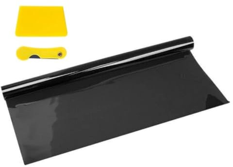 YUCHUANGYE TöNungsfolie Auto Fenstertönungsfolie 15% 25% Sichtschutz getönte dunkle Fensterfolie Autofenster Sonnenschutz Sonnenschutz fürs Auto ScheibentöNungsfolie Auto(25percent VLT)
