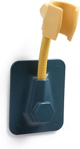 Support de pommeau de douche sans perçage - Support de pommeau de douche - Angle réglable - Support mural pour salle de bain - Jaune