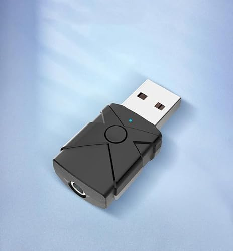 5 in 1 USB Bluetooth 5.4 ricevitore trasmettitore audio senza fili adattatore scheda audio 3,5 mm Aux musica per TV computer auto altoparlante PC