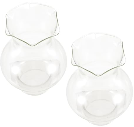 Toyvian 2 Stück Klarer Glas Lampenschirm Ersatz für Kleine Kerosinlampen Öl lampen Glaszylinder Vintage Petroleumlampe Schirm Einfache Montage Langlebig