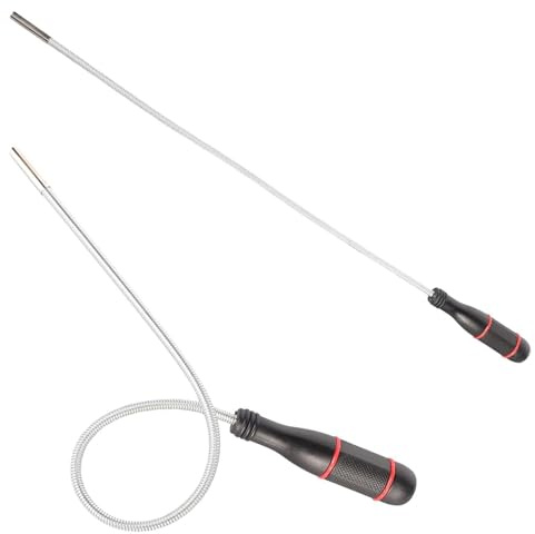 FACAIIO Lot de 2 outils de ramassage magnétiques flexibles avec arbre à ressort pliable pour réparation automobile, écrous, boulons et vis