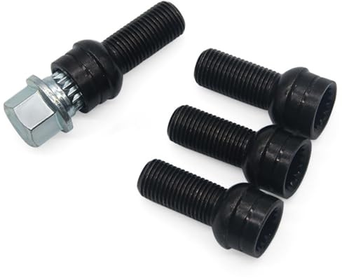 DCXXAN Bulloni Ruota, per VW Beetle 1999-2010 Cerchi in Acciaio Bullone a Vite Chiave antifurto Set Dadi Ruota 8D0601139F