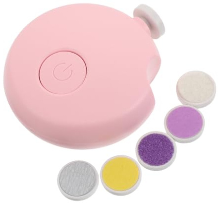 HONITANO Tagliaunghie elettrico per neonati: lima per unghie a basso rumore per neonati e bambini piccoli - dispositivo portatile 6 in 1 per la cura delle unghie - senza batteria, rosa