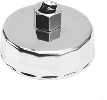 Springwillfly Ölfilterschlüssel aus Aluminium, 74 mm, 14 Rillen, für Mercedes für Benz-Motor, Service-Werkzeug mit Chrom-Finish und 1/2-Zoll-Antriebsschnittstelle