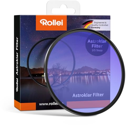 Rollei Astroklar Nachtlicht Light Pollution Filter 58mm Astro Filter | Lichtverschmutzung Filter Geeignet für Nachtaufnahmen Astro-Fotografie der Milchstraße