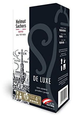 Helmut Sachers Kaffee - De Luxe, Intensität 4/5, 100% Arabica, gemahlen, 500g