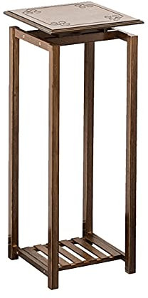 luckxuan Bonsai Ständer Hölzerner Pflanzenständer Wohnzimmer Chinesische Stil Blume Regal Racks Blume Topf Stand Bodentypständer Antique Blumentisch Indoor Blumenständer Vase Podest (Size : L)
