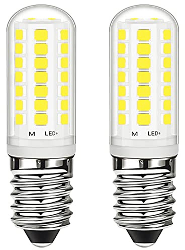 E14 LED Glühbirne 3W 6000K Kaltweiß Entspricht 28W Halogen birne, E14 LED Lampe 360LM für Gefrierschrank Dunstabzugshaube Nähmaschine, Kein Flackern, RA>85, AC220-240V, 2er Pack Euxper