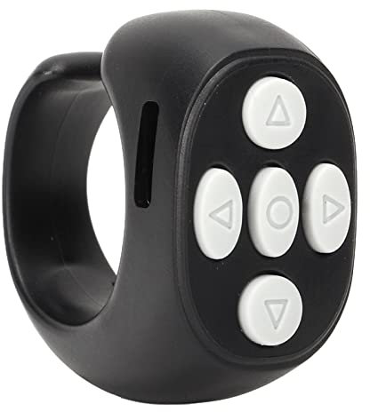 Controllo Remoto Bluetooth Page Turner, per Anello di Scorrimento , Telecomando per Selfie con Otturatore della Fotocamera del Telefono Cellulare per la Lettura di Video